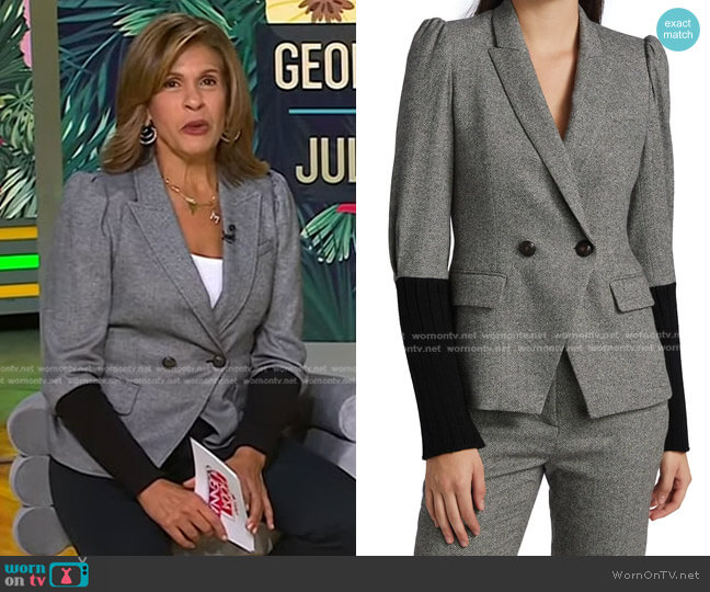 Veronica Beard Bayard Dickey Colorblock Jacket worn by Hoda Kotb on Today