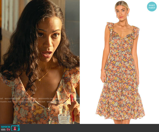 Veronica Beard Malgosia Dress worn by Amy Wheeler (Zoe Saldana) on From Scratch