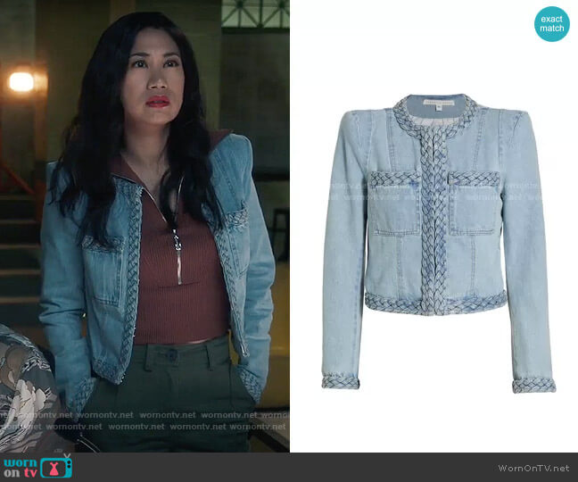 Veronica Beard Arrowe Jacket worn by Melody Bayani (Liza Lapira) on The Equalizer
