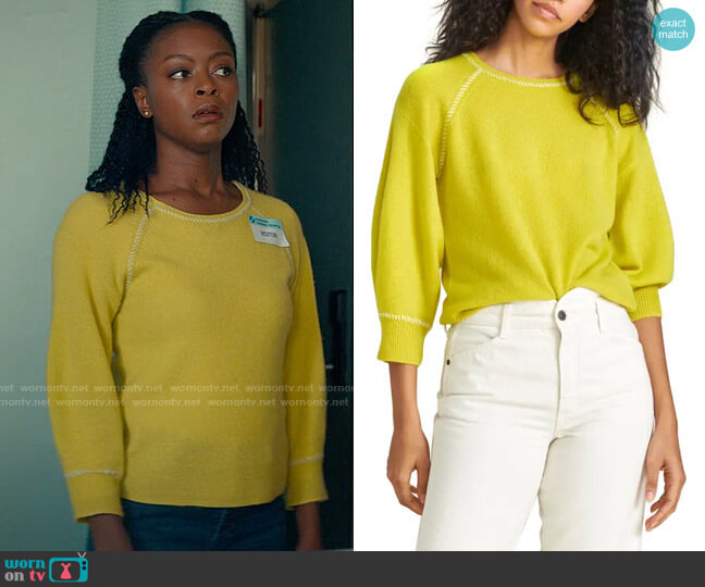 Veronica Beard Char Sweater worn by Zora Wheeler (Danielle Deadwyler) on From Scratch