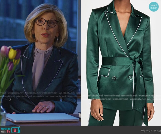 Veronica Beard Eiza Jacket worn by Diane Lockhart (Christine Baranski) on The Good Fight