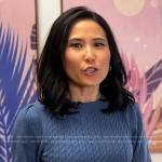 Vicky’s blue cable knit dress on Today