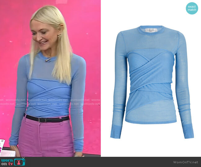 Victoria Beckham Paneled Merino Wool Top worn by Zanna Roberts Rassi on Today