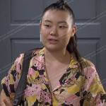 Wendy’s pink animal print shirt on Days of our Lives