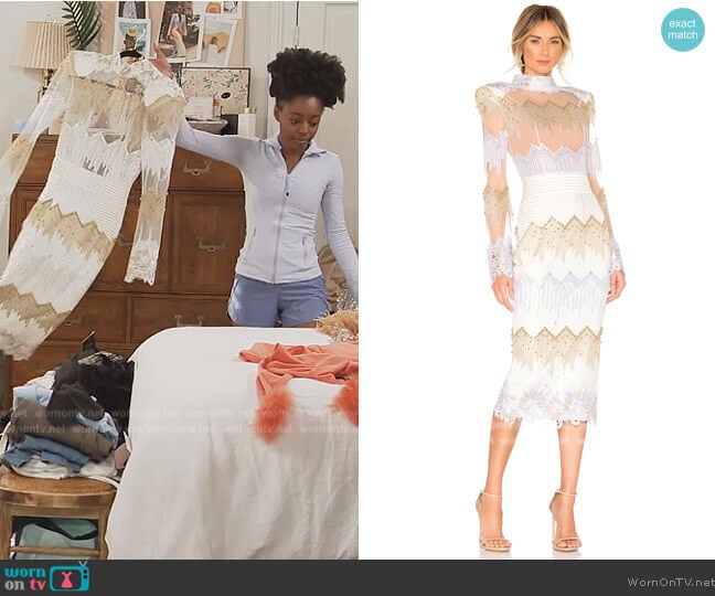 Zhivago Chrysler Midi Dress worn by Venita Aspen on Southern Charm