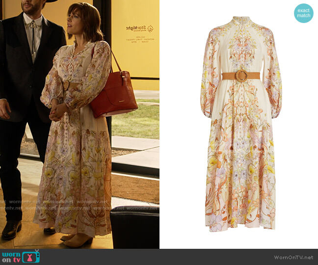 Zimmermann Jeannie Maxi Dress worn by Jenny Hoyt (Katheryn Winnick) on Big Sky