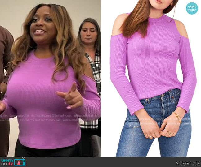 1. State Cold Shoulder Sweater worn by Sherri Shepherd on Sherri