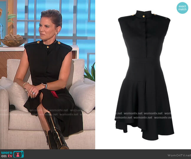 Alexander McQueen Sleeveless Mock Neck Dress worn by Natalie Morales on The Talk