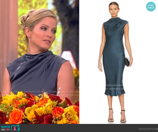 Anine Bing Samantha Silk Dress worn by Sara Haines on The View