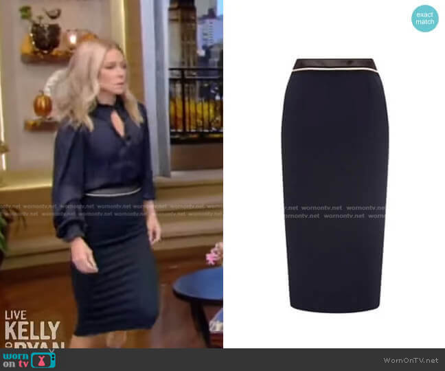 Roland Mouret Arreton Skirt worn by Kelly Ripa on Live with Kelly and Mark