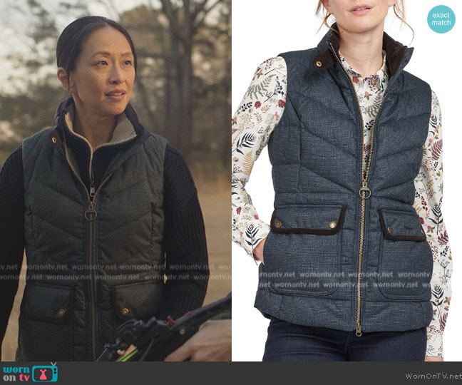 Barbour Whernside Puffer Vest worn by Barbara Whitmore (Joy Osmanski) on Stargirl