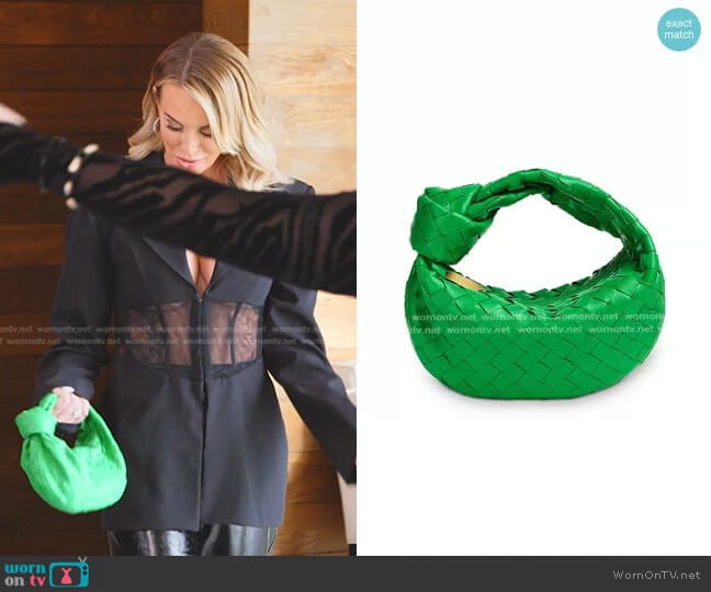 Bottega Veneta Mini Jodie Bag in Parakeet worn by Whitney Rose on The Real Housewives of Salt Lake City
