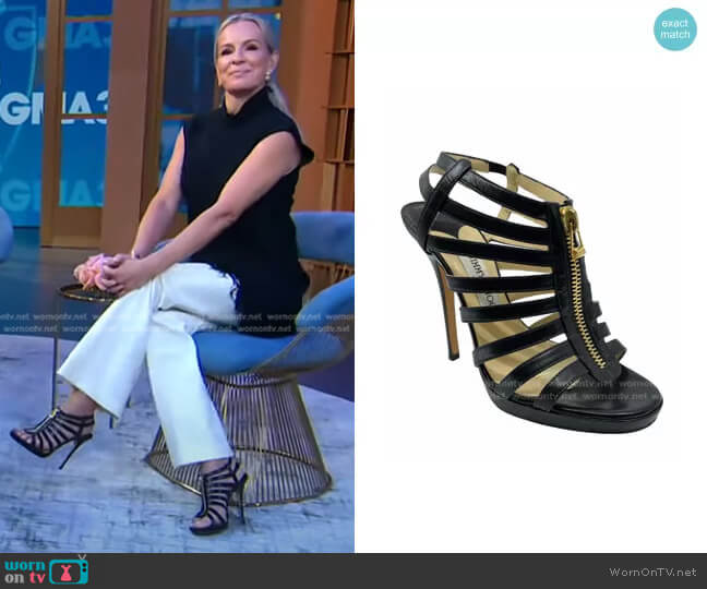 Jimmy Choo Caged Heeled Sandals worn by Dr. Jennifer Ashton on Good Morning America