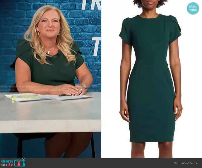 Calvin Klein Tulip Sleeve Dress worn by Alison Triessl on Access Hollywood
