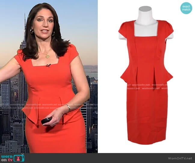 Carmen Marc Valvo Peplum Dress worn by Maria Larosa on Today