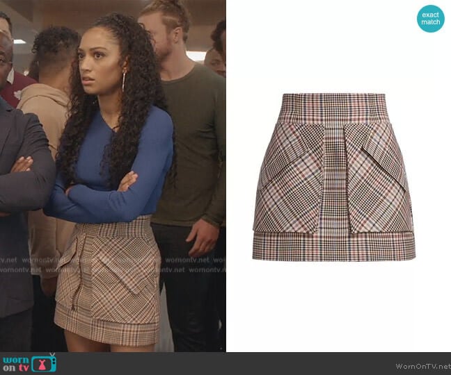 Aknvas Cherry Miniskirt worn by Olivia Baker (Samantha Logan) on All American