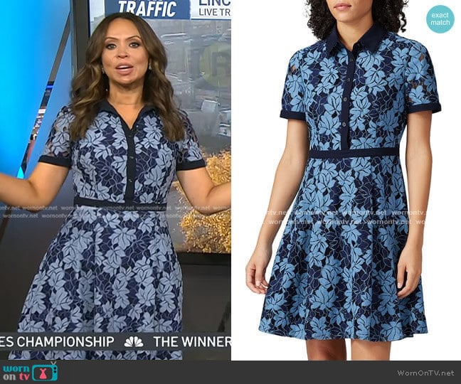 Draper James Collection Lace Shirtdress worn by Adelle Caballero on Today