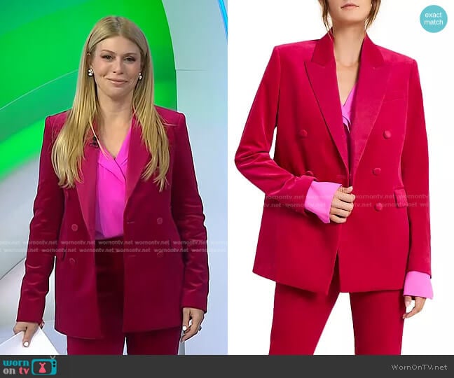 A.L.C. Devclan Double Breasted Jacket worn by Jill Martin on Today