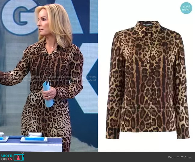 Dolce & Gabbana Leopard-Print Shirt worn by Dr. Jennifer Ashton on Good Morning America