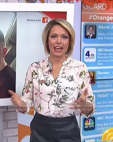 Dylan’s white floral blouse on Today