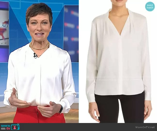 Elie Tahari Rosalina Blouse worn by Stephanie Gosk on Today