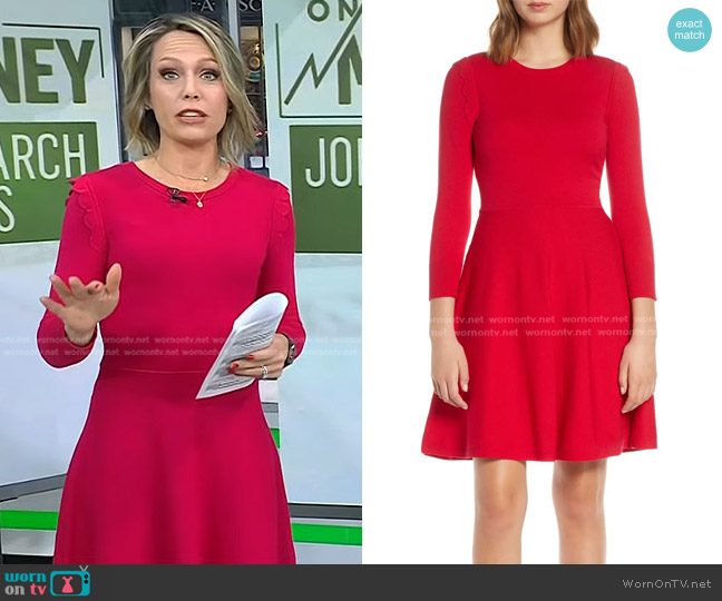 Eliza J Fit & Flare Sweater Dress worn by Dylan Dreyer on Today