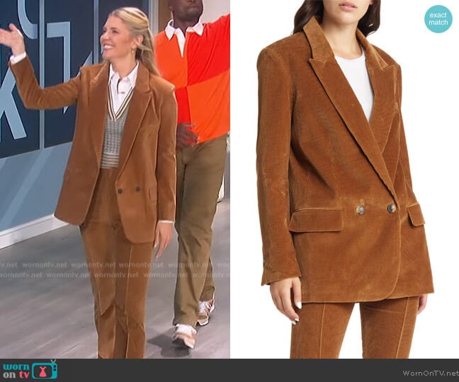 Frame Corduroy Blazer worn by Amanda Kloots on The Talk