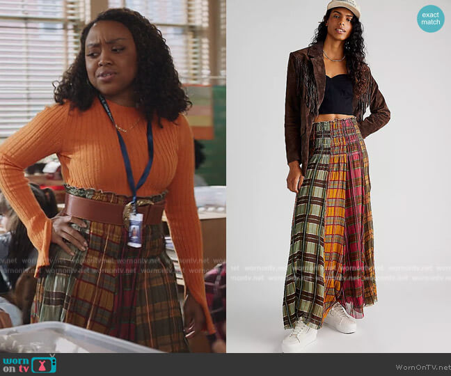 Free People Lausanne Convertible Maxi Skirt worn by Janine Teagues (Quinta Brunson) on Abbott Elementary
