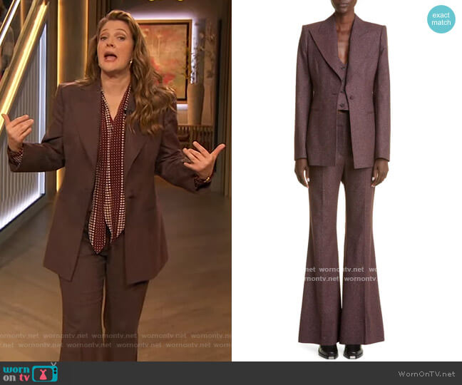 Gabriela Hearst Zelos Vest worn by Drew Barrymore on The Drew Barrymore Show