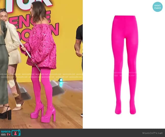 Valentino Garavani Knit Tights worn by Olivia Culpo on Access Hollywood