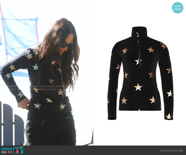 Goldbergh Sky Half-Zip Star Top worn by Lisa Barlow on The Real Housewives of Salt Lake City
