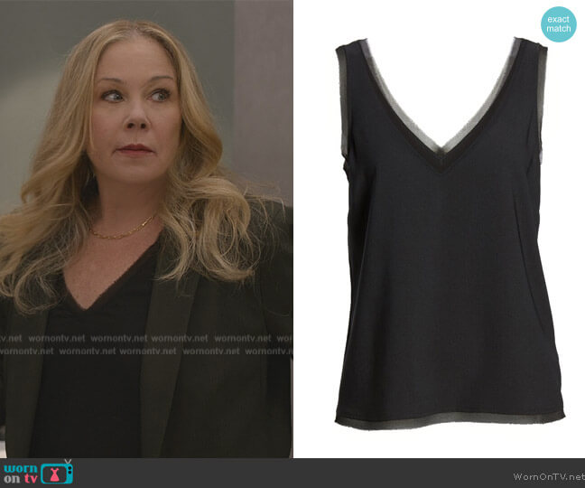 Halogen Raw Edge Tank worn by Jen Harding (Christina Applegate) on Dead to Me