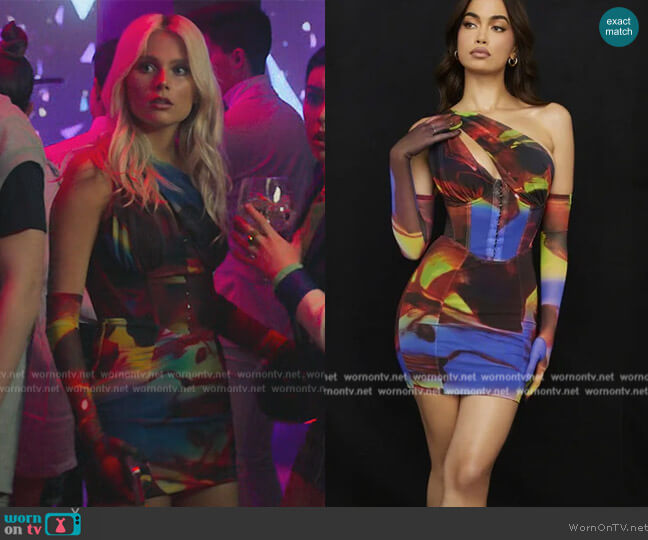 House of CB Dahlia Printed Mini Dress worn by Isadora Artinan (Valentina Zenere) on Elite