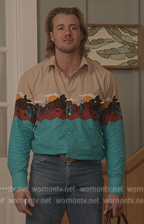 JJ’s western print shirt on All American
