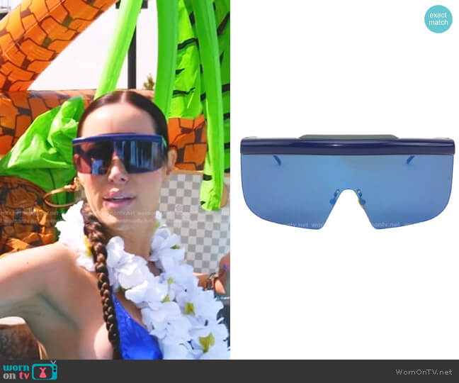 Jacques Marie Mage Connie Space Age Sunglasses worn by Angie Katsanevas on The Real Housewives of Salt Lake City