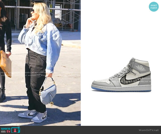 Jordan x Dior Air Jordan 1 High sneakers worn by Heather Gay on The Real Housewives of Salt Lake City
