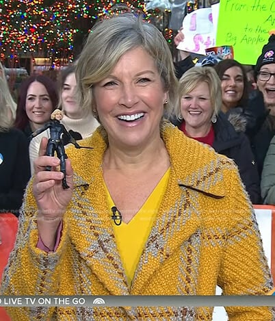Kristen Dahlgren’s yellow plaid coat on Today