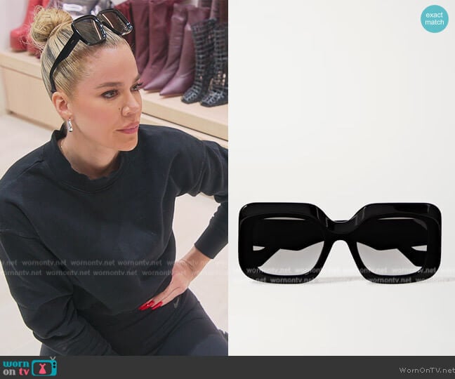 Loewe Oversized square-frame acetate sunglasses worn by Khloe Kardashian (Khloe Kardashian) on The Kardashians
