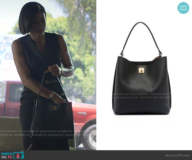MCM Large Milla Hobo Bag worn by Jax Stewart (Emayatzy Corinealdi) on Reasonable Doubt
