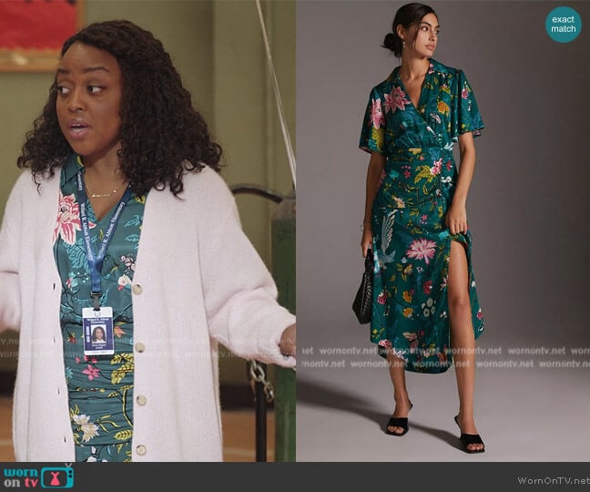 Maeve Buttonfront Shirt Dress worn by Janine Teagues (Quinta Brunson) on Abbott Elementary