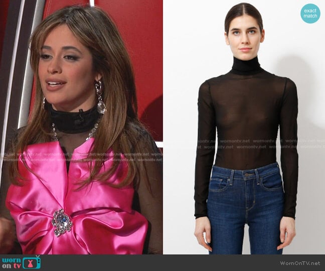 Maison Margiela Sheer Bodysuit worn by Camila Cabello on The Voice
