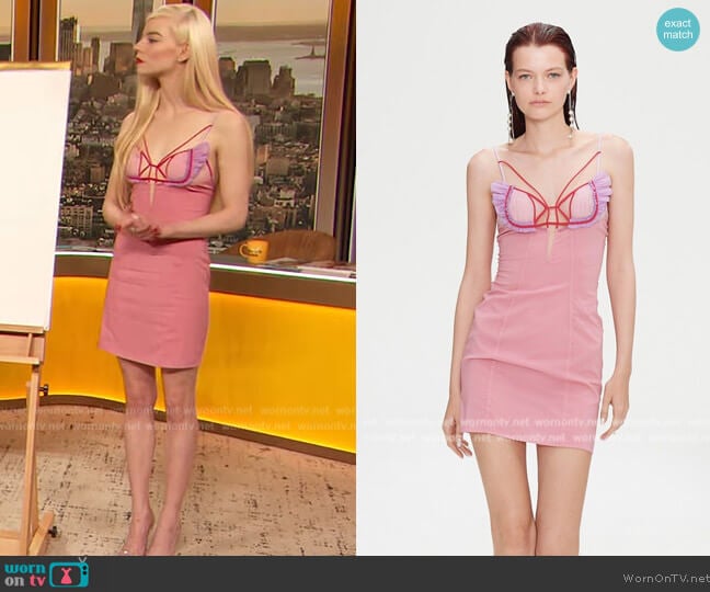 Nensi Dojaka 2023 Spring Collection worn by Anya Taylor-Joy on The Drew Barrymore Show