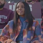 Nessa’s multicolored tie dye shacket on All American Homecoming