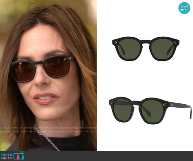 Oliver Peoples Boudreau L.A. Mirrored Round Acetate Sunglasses worn by Shane McCutcheon (Katherine Moennig) on The L Word Generation Q
