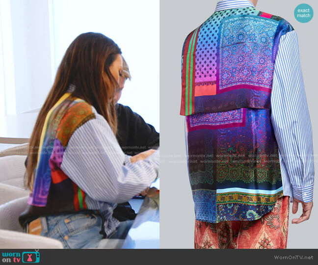 Pierre-Louis Mascia Alokam Shirt worn by Lisa Barlow on The Real Housewives of Salt Lake City