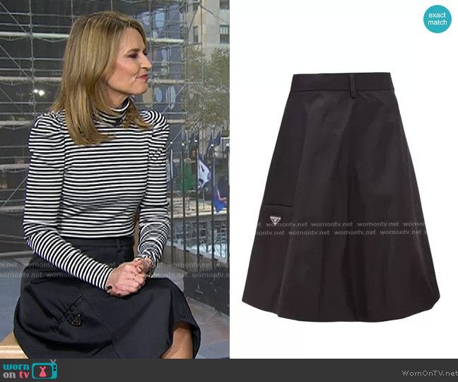 Prada Nylon Gabardine Skirt worn by Savannah Guthrie on E! News
