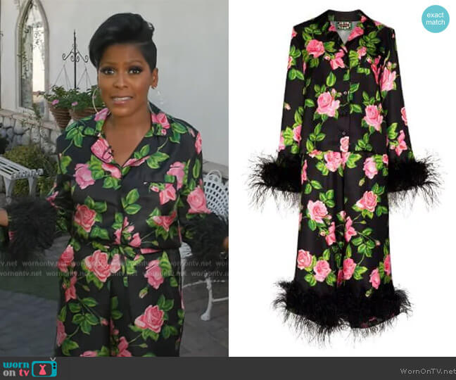 Richard Quinn Floral-print silk co-ord set worn by Tamron Hall on Tamron Hall Show