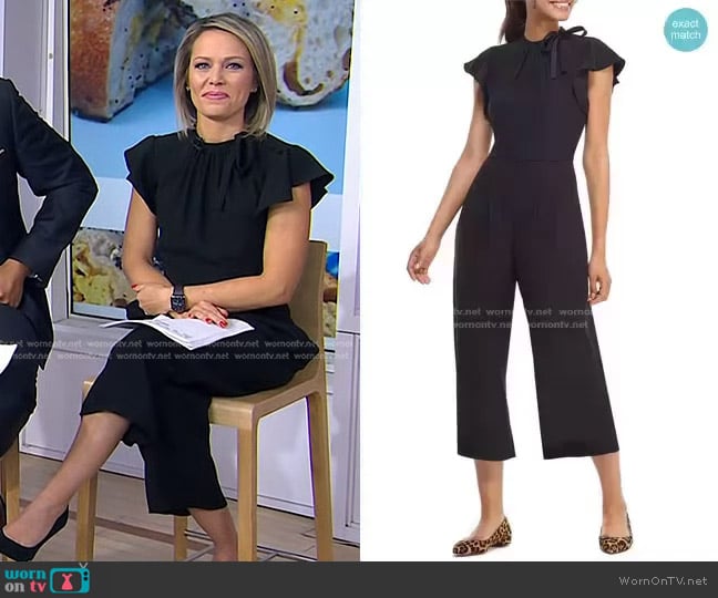 Gal Meets Glam Collection Sybil Flutter Sleeve Jumpsuit worn by Dylan Dreyer on Today