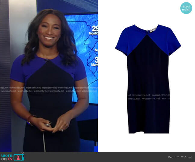 Diane von Furstenberg Tailored Shift Dress worn by Brittany Bell on Good Morning America