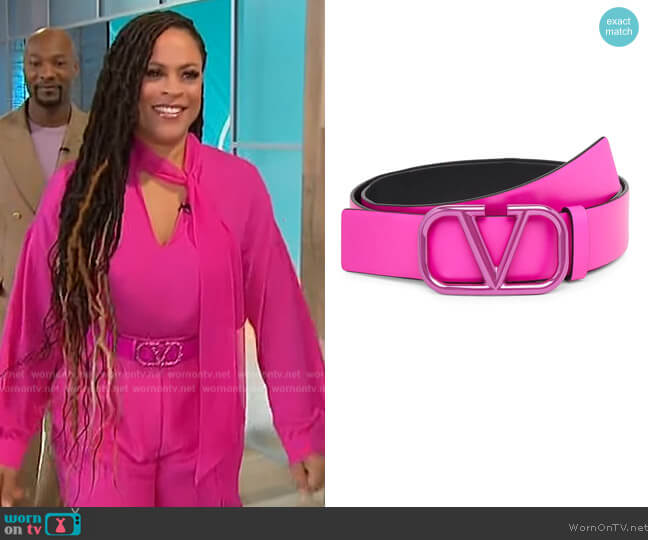 Valentino V Logo Buckle Belt worn by Shaunie Henderson on Sherri